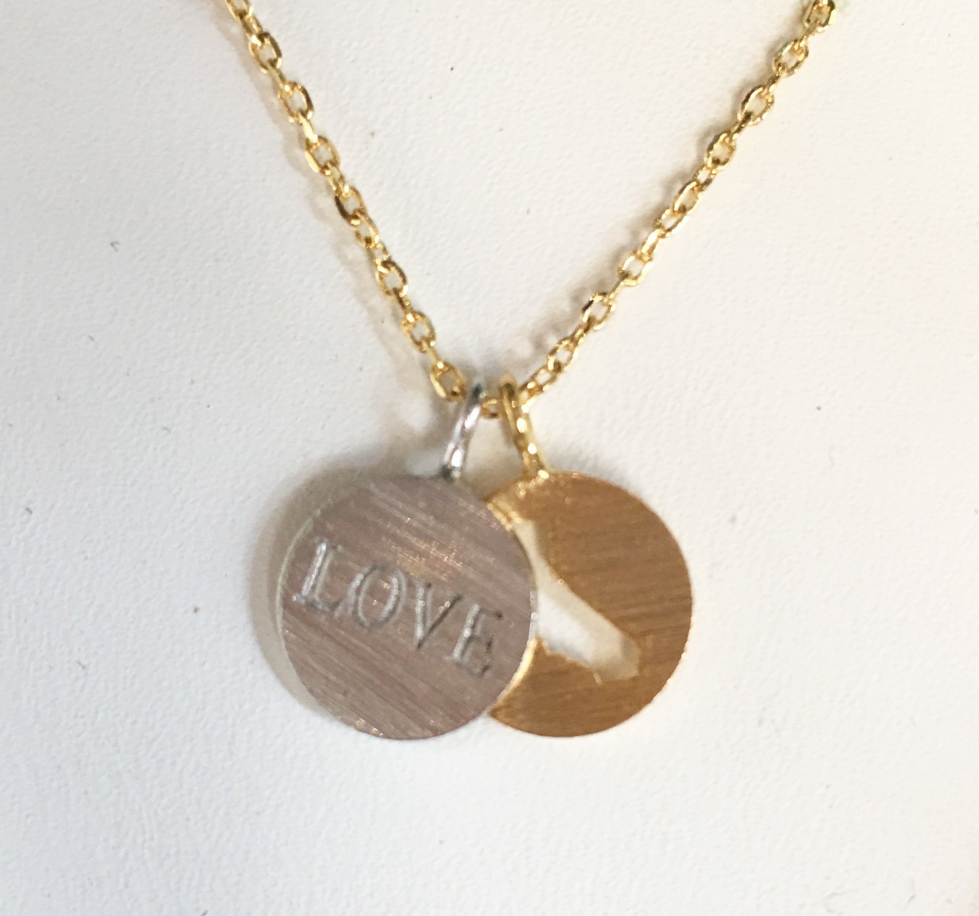 Hammered Gold California Love necklace